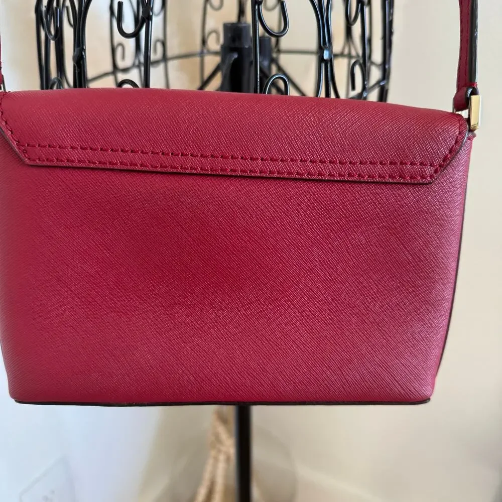 Kate Spade Red Leather Newberry Lane Crossbody Bag-Preppy/Glam